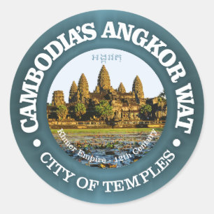Sticker Rond Angkor Wat