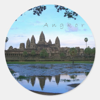 Sticker Rond Angkor Wat 01