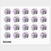 Sticker Rond Anglais Coqueur Spaniel sorcier (Feuille)
