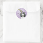 Sticker Rond Anglais Coqueur Spaniel sorcier (Sac)