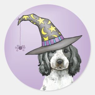Sticker Rond Anglais Coqueur Spaniel sorcier