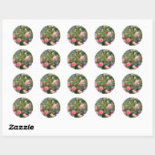 Sticker Rond Anglais Cottage Garden (Feuille)