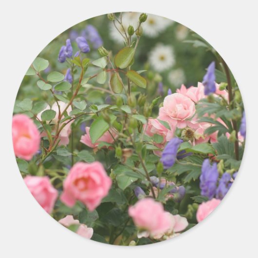 Sticker Rond Anglais Cottage Garden (Devant)