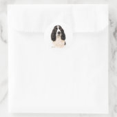 Sticker Rond Anglais Springer Spaniel (Sac)