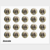 Sticker Rond Anglais Springer Spaniel (Feuille)