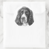 Sticker Rond Anglais Springer Spaniel (Sac)