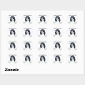 Sticker Rond Anglais Springer Spaniel (noir) Histoire Design (Feuille)