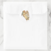 Sticker Rond Angle avec feuille de palme (Sac)