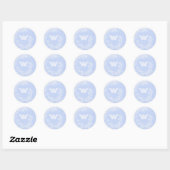 Sticker Rond Angle bleu (Feuille)