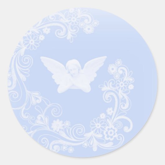 Sticker Rond Angle bleu (Devant)