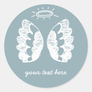 Sticker Rond Angle bleu