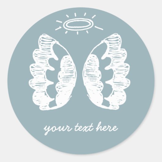 Sticker Rond Angle bleu (Devant)