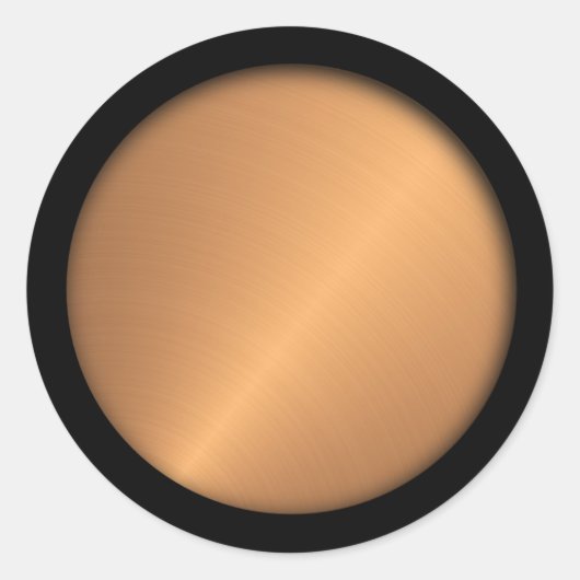 Sticker Rond Angle de brillance du cuivre (Devant)