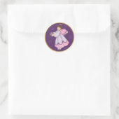 Sticker Rond Angle de flocon de neige (Sac)