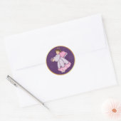Sticker Rond Angle de flocon de neige (Enveloppe)
