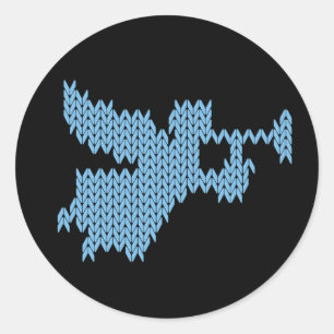 Sticker Rond Angle de Noël avec trompette Christian UCS