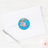 Sticker Rond Angle de porc en vol (Enveloppe)