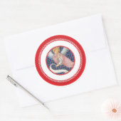 Sticker Rond Angle Médiéval Rose Pour Jesse Tree (Enveloppe)