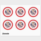 Sticker Rond Angle Médiéval Rose Pour Jesse Tree (Feuille)