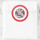 Sticker Rond Angle Médiéval Rose Pour Jesse Tree (Sac)