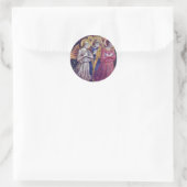 Sticker Rond Angles D'Adoration Par Gozzoli Benozzo (Sac)