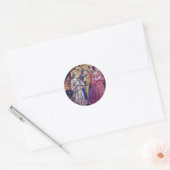 Sticker Rond Angles D'Adoration Par Gozzoli Benozzo (Enveloppe)