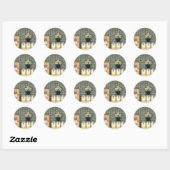 Sticker Rond Angles de cuisine (Feuille)