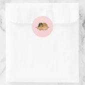 Sticker Rond Angles victoriens rose pâle (Sac)