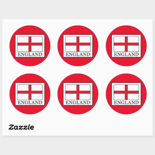 Sticker Rond Angleterre (Feuille)