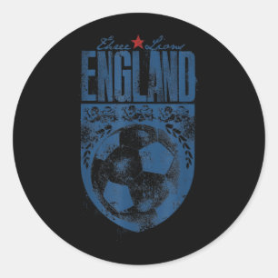 Sticker Rond Angleterre Emblème de football vintage en détresse