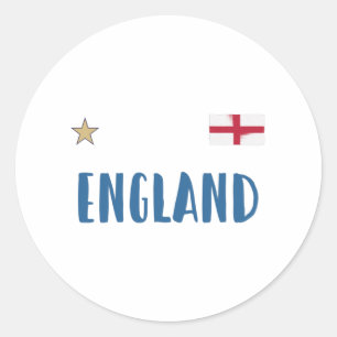 Sticker Rond Angleterre Fan Shirt Anglais Drapeau