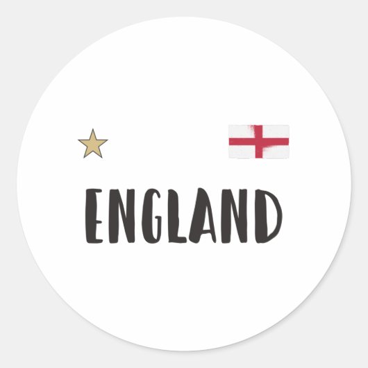 Sticker Rond Angleterre Fan Shirt Anglais Drapeau (Devant)