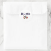 Sticker Rond Angleterre Fan Shirt Anglais Drapeau (Sac)