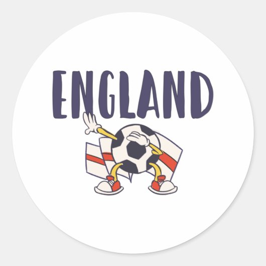 Sticker Rond Angleterre Fan Shirt Anglais Drapeau (Devant)