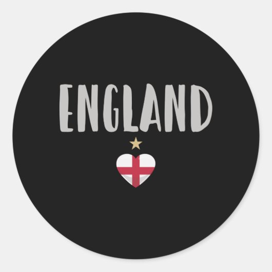 Sticker Rond Angleterre Fan Shirt Anglais Drapeau (Devant)