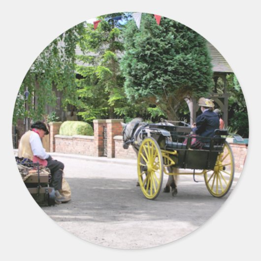 STICKER ROND ANGLETERRE VICTORIENNE (Devant)