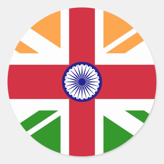 Sticker Rond Anglo Indian Indentity, Inde (Devant)