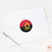 Sticker Rond Angola & patriotes du drapeau angolais, vacances / (Enveloppe)