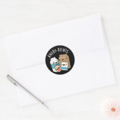 Sticker Rond Angry dients Funny Baking Pun Dark BG (Enveloppe)
