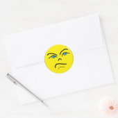 Sticker rond Angry Face Classic (Enveloppe)
