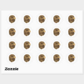 Sticker Rond Animal à tête d'aigle (Feuille)