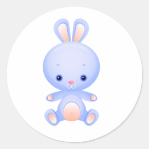Sticker Rond Animal Bunnie de bébé