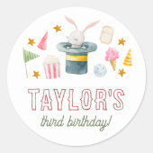 Sticker Rond Animal Circus | Carnaval d'aquarelle (Devant)