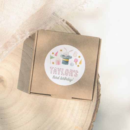 Sticker Rond Animal Circus | Carnaval d'aquarelle