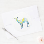 Sticker Rond Animal de cerfs géométrique (Enveloppe)