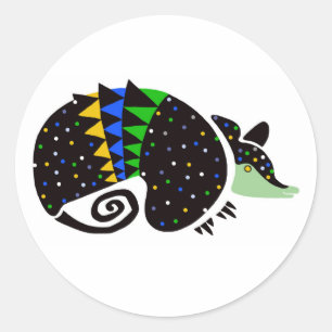 Sticker Rond Animal en voie de disparition - Graphic ARMADILLO