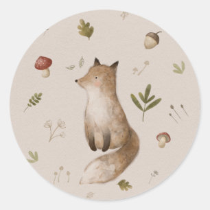 Sticker Rond animal forestier