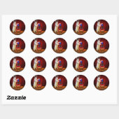 Sticker Rond Animal - Le lapin magique (Feuille)