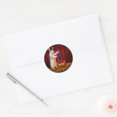 Sticker Rond Animal - Le lapin magique (Enveloppe)