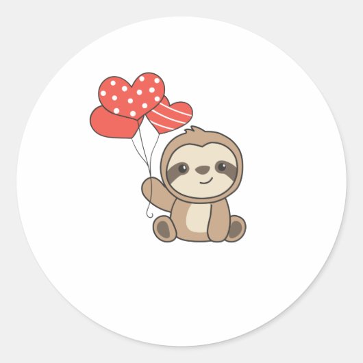 Sticker Rond Animal préféré de Sloth Cute (Devant)